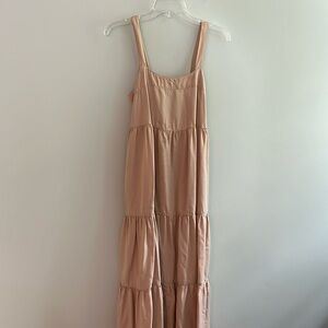 The Drop Tan Trapeze Midi Dress
